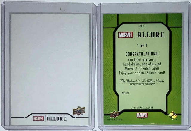 2021 Upper Deck UD Marvel Allure Blank Sketch Card 1/1