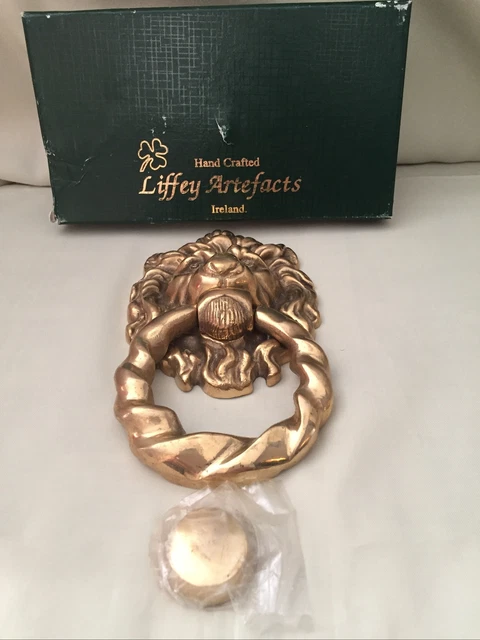 Brass Lions Head Door Knocker From Ireland Liffey Artefacts