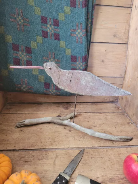 A Fantastic Antique Decoy Shore Bird Folk Art