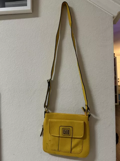 Anne Klein crossbody purse yellow