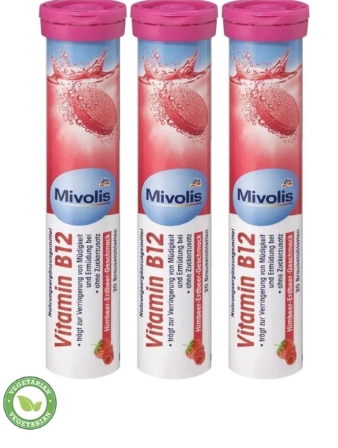 Complément Alimentaire Mivolis Multi-Minéraux - 3 X 20 Comprimés Effervescents, Végétarien, Péremption 11/2026