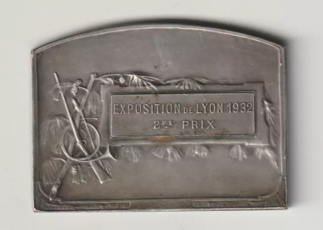 Plaque-Médaille ,SOCIETE CANINE du SUD- EST ,Exposition de LYON  1932-2ème Prix 2