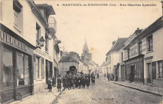 Cpa 60 Nanteuil Le Haudouin Rue Charles Lemaire