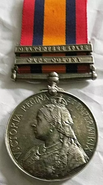2 Clasp Qsa Queens South Africa Medal Pte Waters 1St Oxford Light Infantry