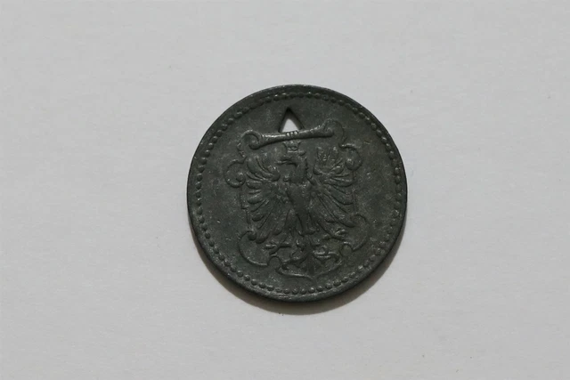 Germany War Money Token 10 Pfennig 1917 Frankfurt Zinc B34 #Z744