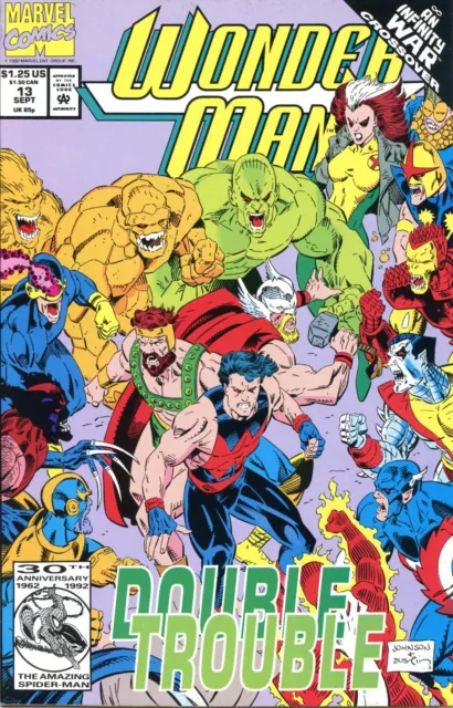 Marvel comics wonder man 13 double trouble 1992 infinity war iron man x men