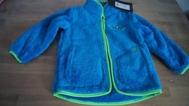 Name it Jungen Teddy Jacke play tech atomic blue neu mit Etikett 104 3-4 J