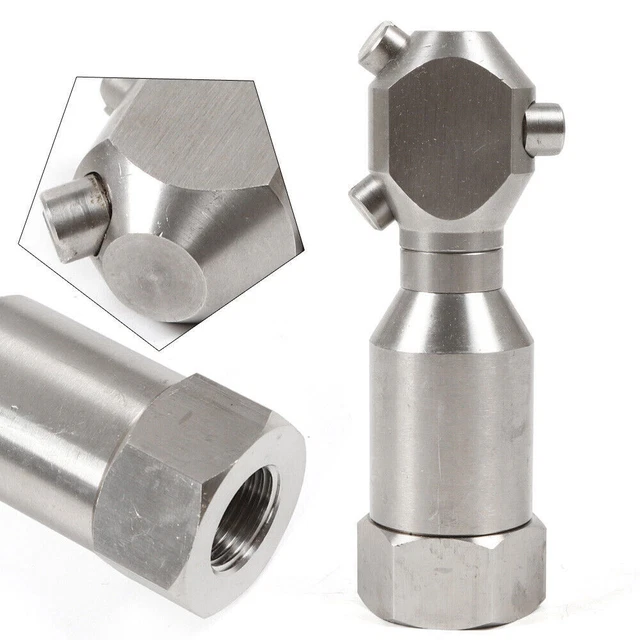 3 Rotary Nozzles 3/4" Washer Drain Sewer Cleaning Jetter 3 Jet Head f/Pipes Tank