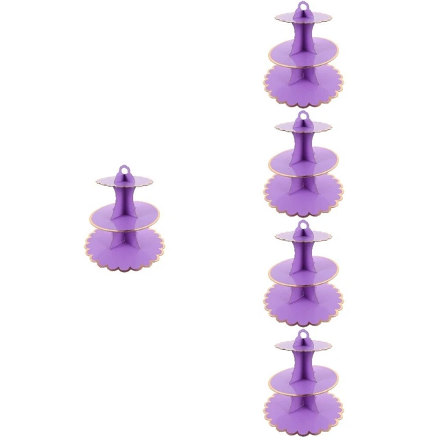 5 set porta bicchieri di cartone-torte vassoio da dessert supporto torte oggetti di scena frutta
