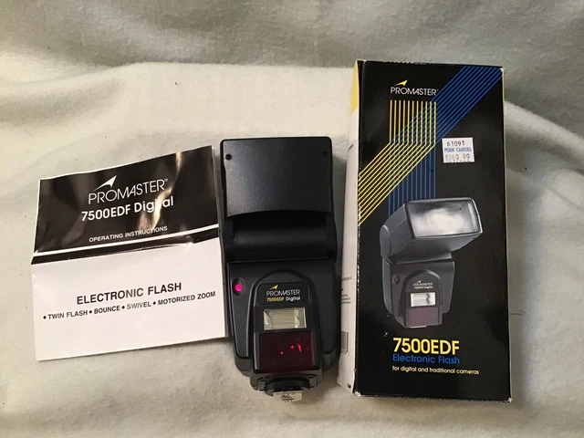 Promaster 7500EDF electronic flash for Nikon cameras new in box