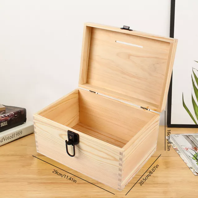 Wood Donation and Ballot Box Suggestion Box- With Lock- Donation Box USA