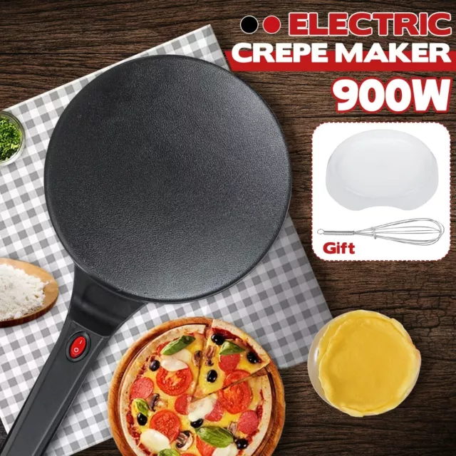 Poêles Crêpières Electrique Antiadhésive Plaque cuisson pour Crêpes Chandeleur