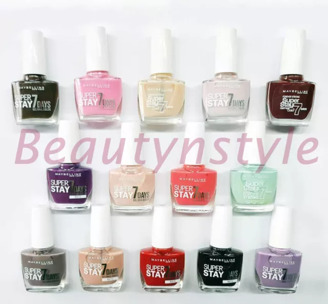 Days - Nail Color Various 10 From ml Choose UK £3.00 PicClick MAYBELLINE SUPER Shades to 7 Gel STAY
