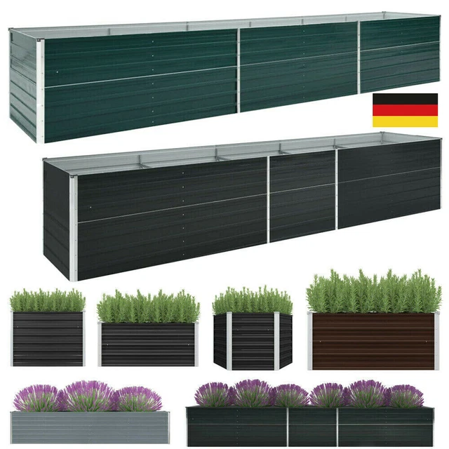 Hochbeet Metall Pflanzbeet Gemüsebeet Stahl Pflanzkasten Blumenbeet Frühbeet DE