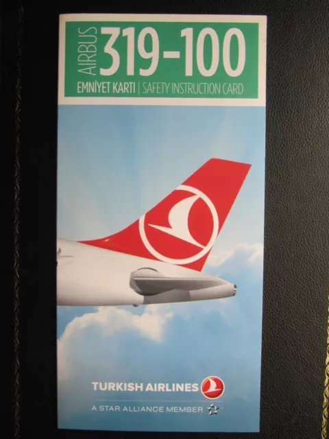 TURKISH AIRLINES safety card Airbus A 319-100 edition Rev. 03