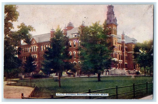 1913 State Normal School Exterior Building Winona Minnesota MN Vintage Postcard