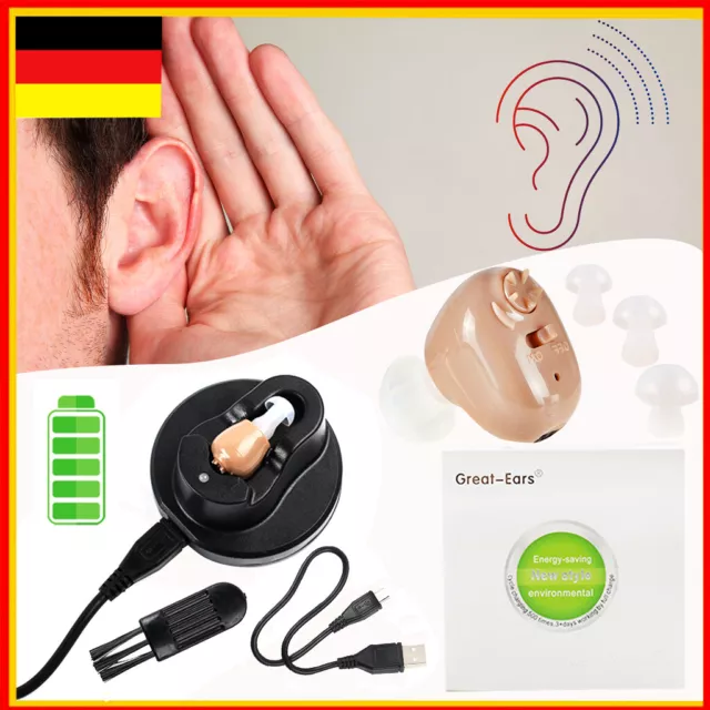 Profi Wiederaufladbare Mini Digital Hörgeräte In Ear Verstärker Hörverstärker