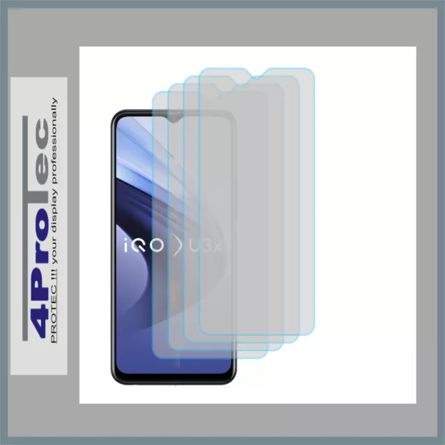 4x CLEAR LCD screen guard protector de pantalla for Vivo iQOO U3x