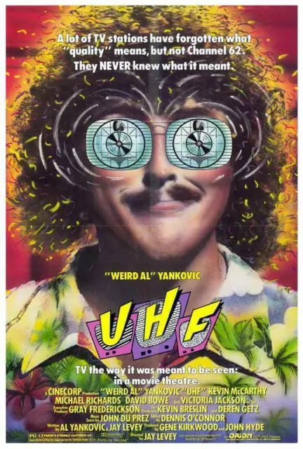 UHF Movie POSTER 27 x 40 Weird Al Yankovic, Kevin McCarthy, A