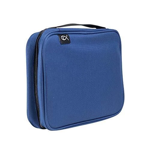 Bible Cover Basic Navy - Large (21431) | Fits Bibles up to 6.875" x 9.75" x 2...