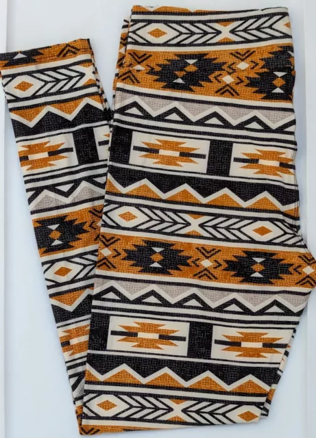 OS LuLaRoe One Size Leggings Multicolor Tribal Aztec Southwest Print NWT R12