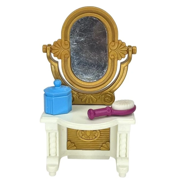 WOOMAX Coiffeuse En Bois Avec Miroir, Peigne, Rouge à Lèvres