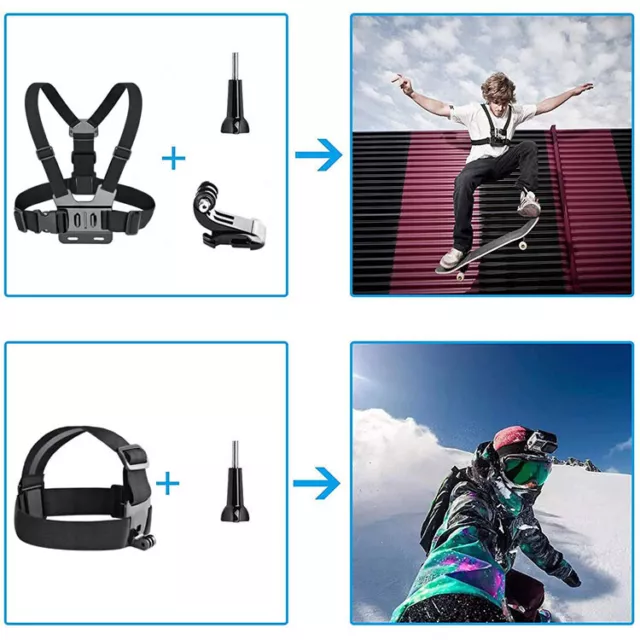 Kit de accesorios para cámara de acción GoPro HERO 77 en 1 para GoPro 9,8, 7, 6, 5, 4. Estuche 2