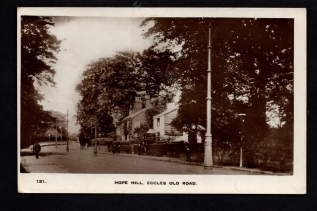 Salford, Hope Hill - Eccles Old Road - real photographic postcard