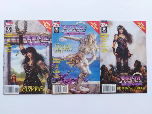 Topps Comics Xena Warrior Princess And The Original Olympics #1,2,3. Art Cover