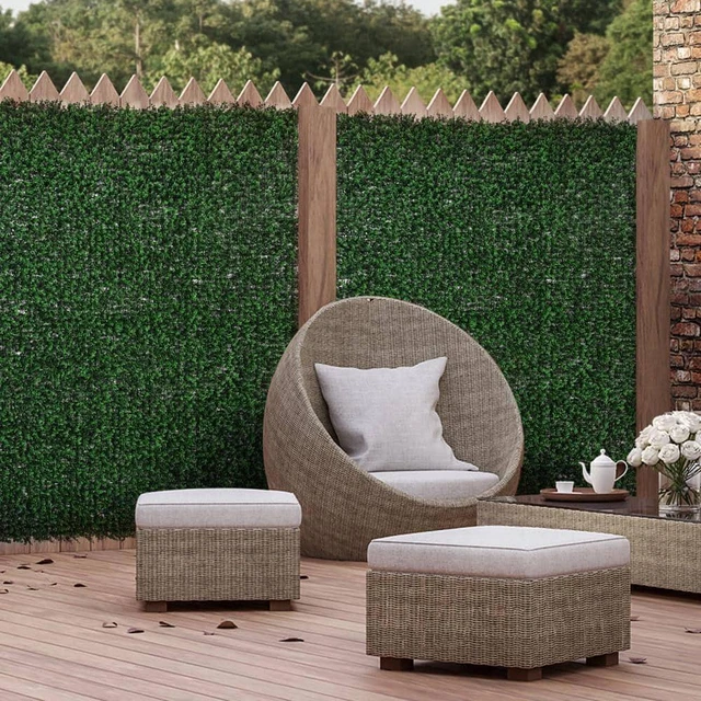 Boxwood Color Pvc Panel OUTSUNNY ARTIFICIAL BOXWOOD Wall Panel 20