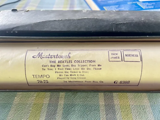Pianola Roll - The Beatles Collection - 8 Songs. Vintage. VGC. G8308 Tempo 70-75