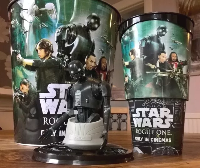 Rare Star Wars Collector Embossed Metal Rogue One Bucket K-2SO Figure Cup Andor