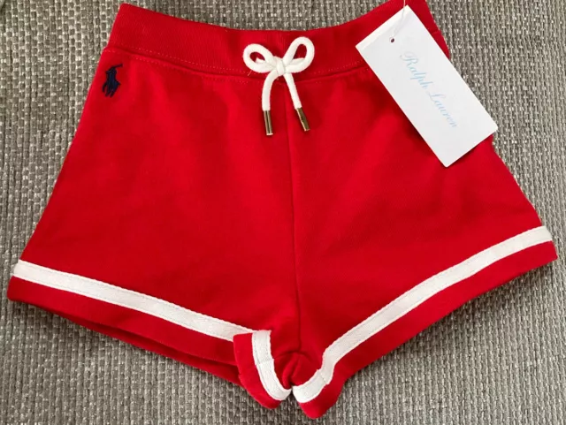 BNWT Baby Girls Ralph Lauren Red Terry Shorts/Bottoms Size 18 Months. RRP £39