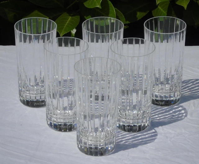 Baccarat - Service de 6 verres à orangeade en cristal, modèle Harmonie. Signés