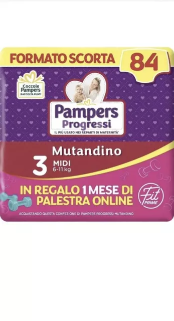 84 PAMPERS PROGRESSI Mutandino TG 3 Midi 4-9 Kg Quadripack Pannolini In Offerta