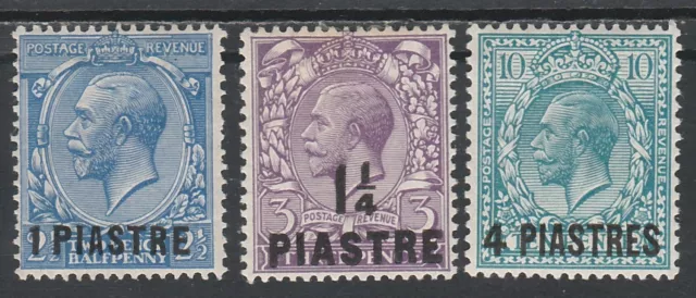 British Levant 1913 Kgv 1 Pi 11/4Pi And 4Pi