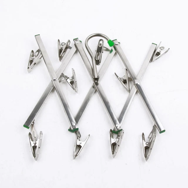 10 Grucce Con Clip Per Pantaloni In Metallo Dorato - Appendiabiti Regolabile Antiscivolo, 30cm - Foto 2