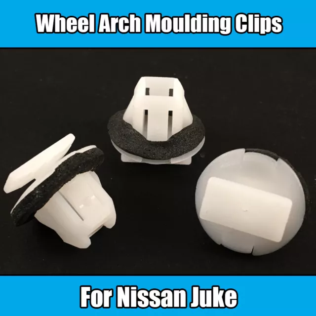 10x Wheel arch surround trim clips for Nissan Juke & X-Trail- Wing