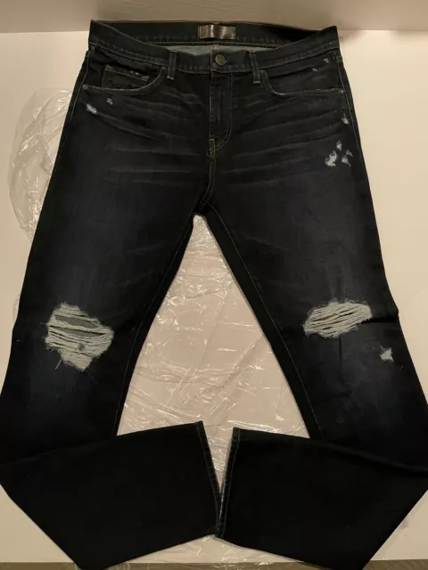 J Brand Men's Mick Skinny Fit Jeans In Destructed Lark Size 36 $248