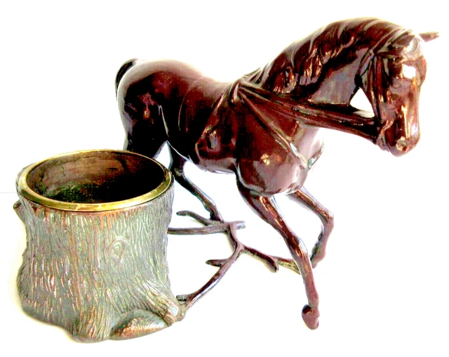 ANCIEN PYROGENE PORTE ALLUMETTES et medaille ARGENT /VERMEIL VITRINE