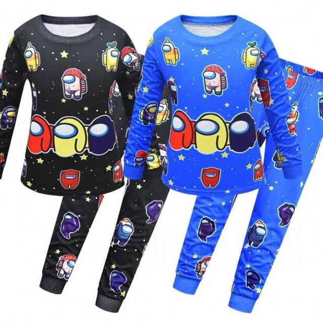 Kids Boys Girls Among Us 2pcs Long Sleeve T-shirt Pyjamas Pjs Sets Nightwear