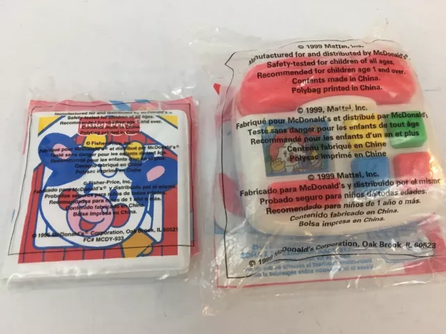 Mcdonalds Happy Meal Kid Fisher Price Little People Under 3 Phone,  Book