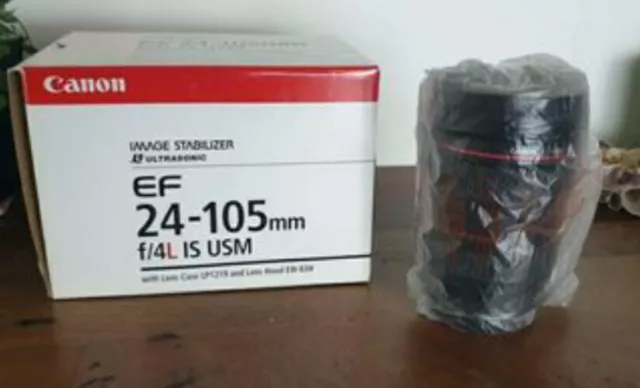 canon ef 24-105 mm f/4 l is usm lens - brand new