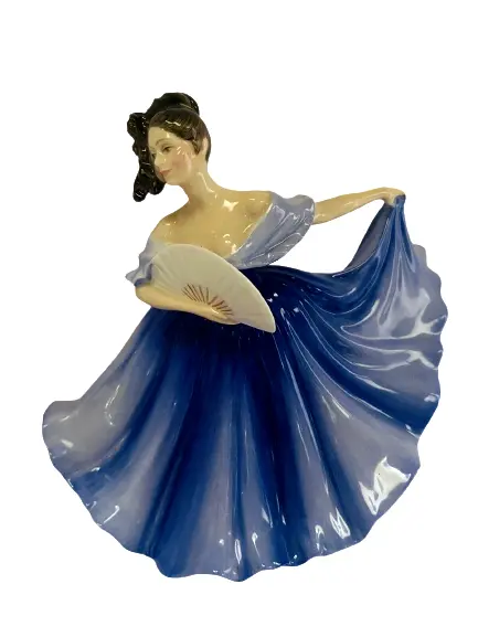 Royal Doulton Figurine - Elaine  Blue Dress HN2791 Pretty Ladies 1979