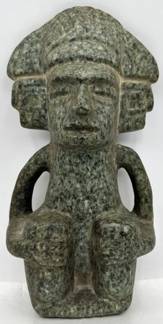Pre-columbian Teotihuacan Green Stone Statue Mezcala Mayan Olmec Aztec Mixtec
