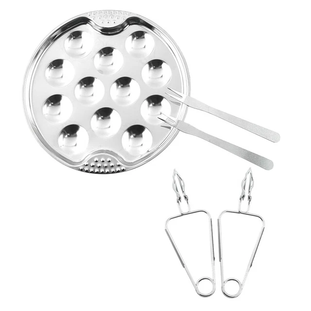 20 Plaques Escargots Jetables En Aluminium – 12 Compartiments, 17 Cm, 400 Ml – Idéales Cuisson Escargots, Huîtres, Palourdes & Plus