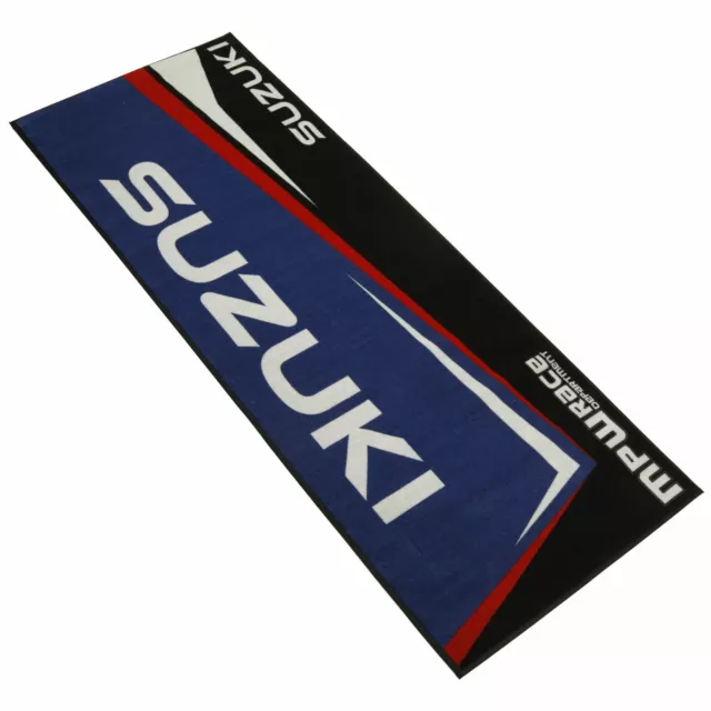 MPW Race Dept Non-slip 200x75cm Motorcycle Garage Workshop Mat Suzuki for Blue