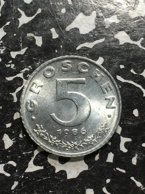 1986 Austria 5 Groschen (9 Available) High Grade! Beautiful! (1 Coin Only)