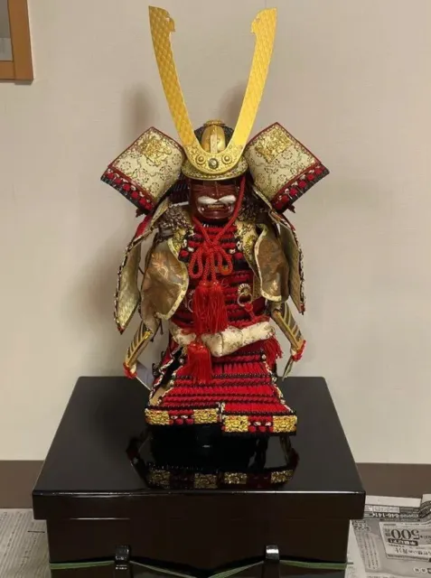 Samurai Japanese Traditional  Armor Suit  Yoroi Kabuto w/ Menpo Mask