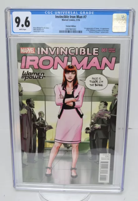 INVINCIBLE IRON MAN #7 Women of Power CGC 9.6 Variant Cover 1st RiRi Williams